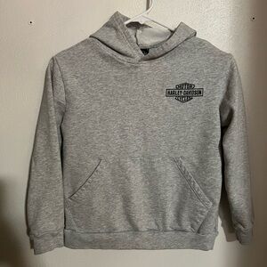HARLEY-DAVIDSON Classic Fleece Casual Activewear Hoodie Grey Black Boy's‎ 12/14